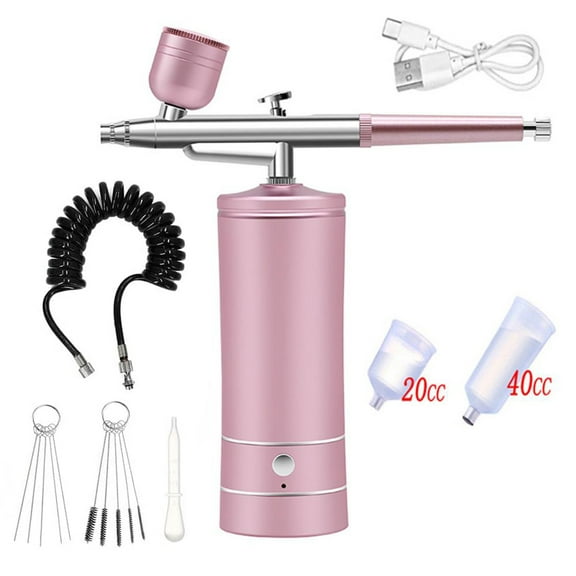 Airbrush with Compressor Airbrush Spray Gun for Paint Painting Modeling Crafts Nail Art Cake Portable Wireless Spray Gun Kit