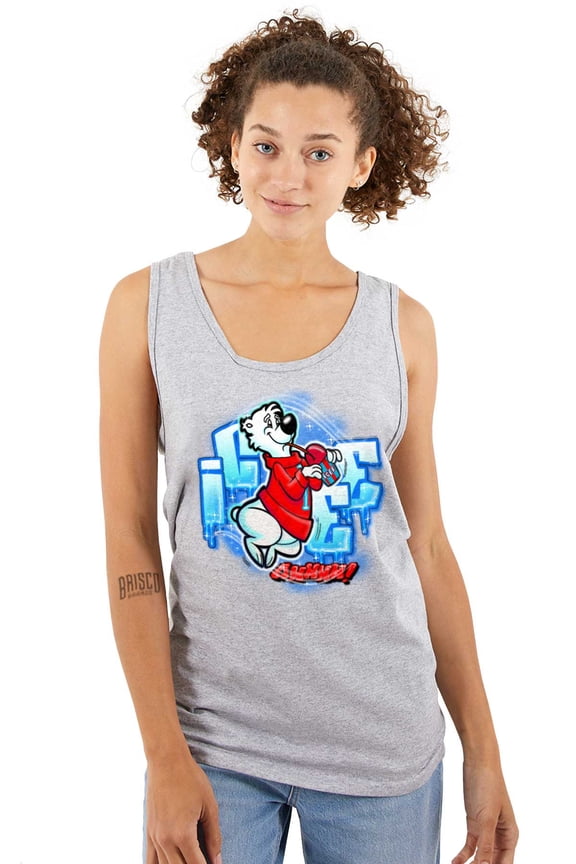 Airbrushed Bear Mascot Icee Ahh Tank Top T Shirts Men Women Brisco Brands S