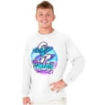 thumbnail image 1 of Airbrushed Cartoon Smurf Tastic Unisex Plus Size Long Sleeve Tee Shirt Brisco Brands 2X, 1 of 4