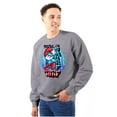 thumbnail image 1 of Airbrushed Cartoon Your on Smurf Turf Men Big & Tall Sweatshirt Brisco Brands 2X, 1 of 5