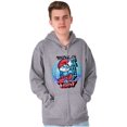 thumbnail image 1 of Airbrushed Cartoon Your on Smurf Turf Men Big & Tall Zip Hoodie Brisco Brands 2X, 1 of 5