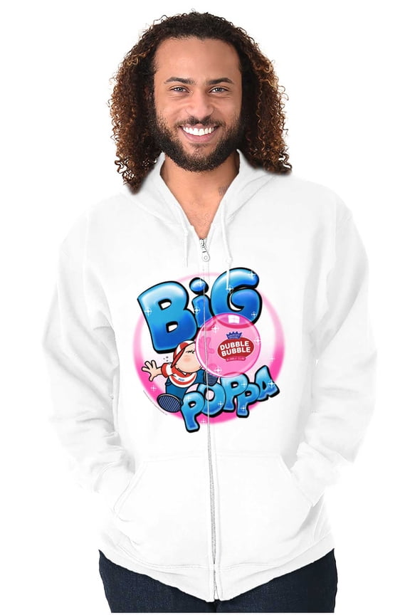 Airbrushed Dubble Bubble Big Poppa Unisex Plus Size Zip Hoodie Brisco Brands 4X