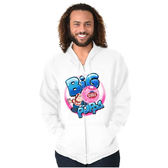 Airbrushed Dubble Bubble Big Poppa Unisex Plus Size Zip Hoodie Brisco Brands 5X