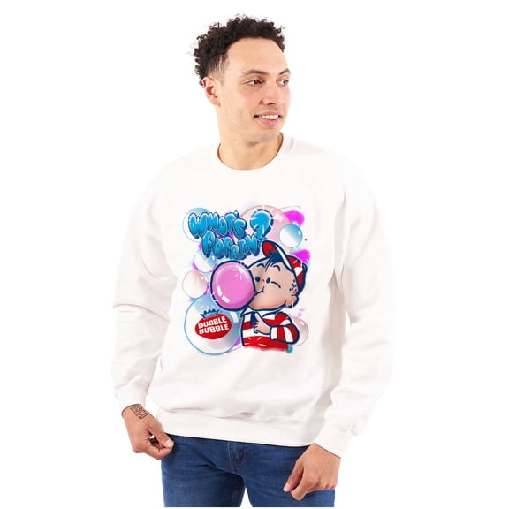 Airbrushed Dubble Bubble Whats Poppin Unisex Plus Size Sweatshirt Brisco Brands 3X