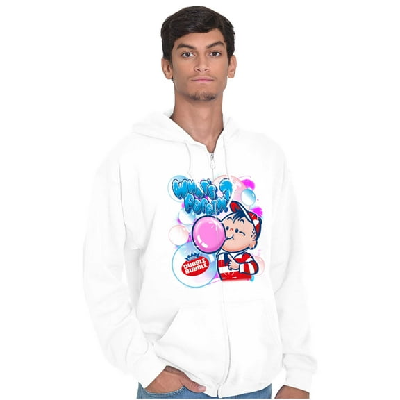 Airbrushed Dubble Bubble Whats Poppin Unisex Plus Size Zip Hoodie Brisco Brands 5X