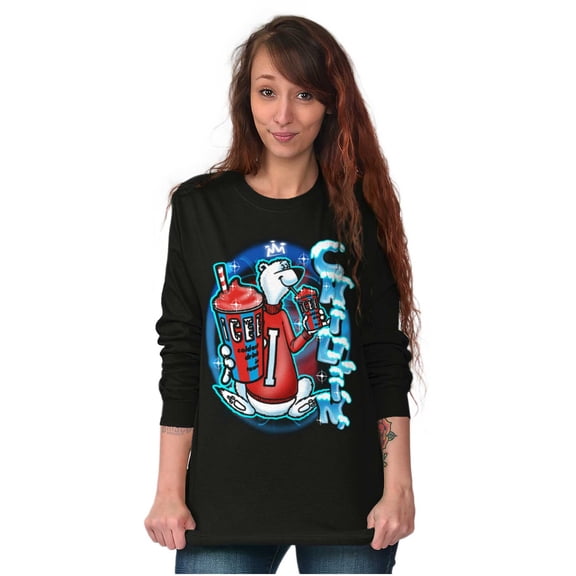 Airbrushed King Icee Bear Chillin Long Sleeve TShirt Men Women Brisco Brands X