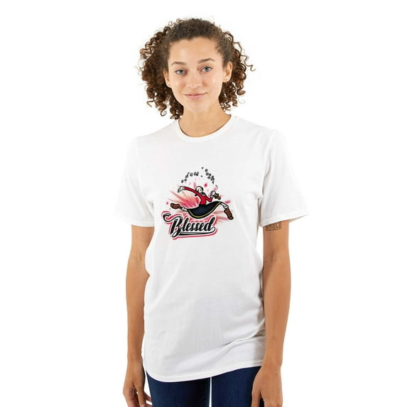 Airbrushed Olive Oyl Blessed Cartoon Women's Graphic T Shirt Tees Brisco Brands X
