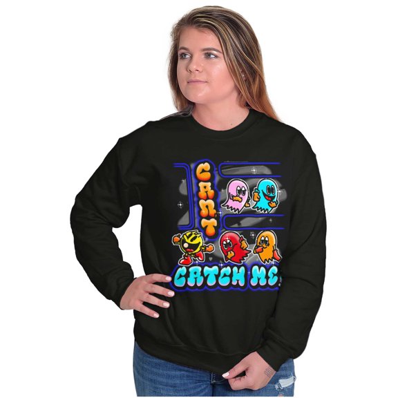 Airbrushed PACMAN Can't Catch Me Sweatshirt for Men or Women Brisco Brands X
