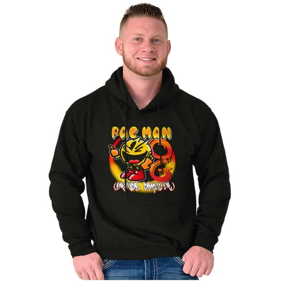 Airbrushed PACMAN Original Gamester Unisex Plus Size Hoodie Brisco Brands 2X