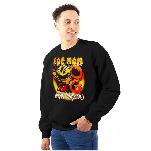 Airbrushed PACMAN Original Gamester Unisex Plus Size Sweatshirt Brisco Brands 2X