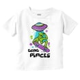 thumbnail image 1 of Airbrushed Skateboarding Alien Toddler Boy Girl T Shirt Infant Toddler Brisco Brands 6M, 1 of 1