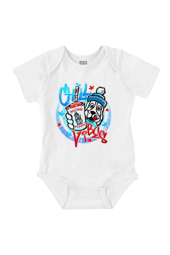 Airbrushed Slush Puppie Chill Vibes Romper Boys or Girls Infant Baby Brisco Brands 12M