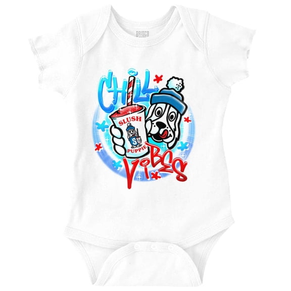Airbrushed Slush Puppie Chill Vibes Romper Boys or Girls Infant Baby Brisco Brands 18M