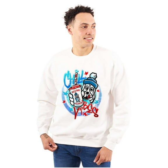 Airbrushed Slush Puppie Chill Vibes Unisex Plus Size Sweatshirt Brisco Brands 3X