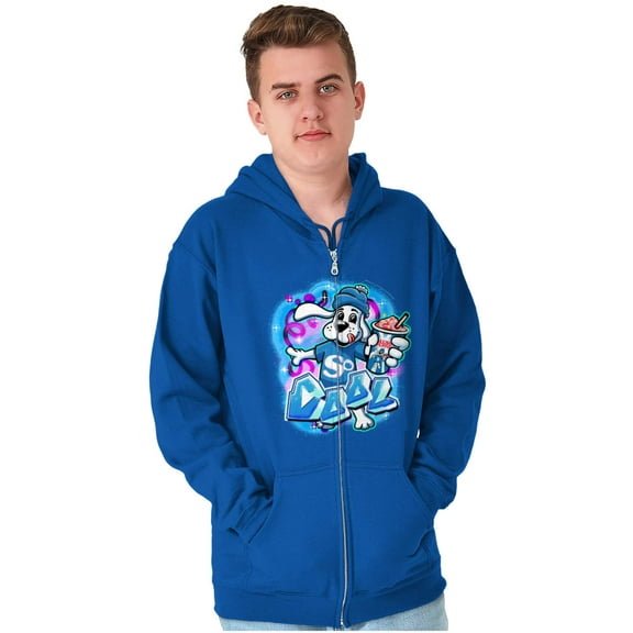 Airbrushed Slush Puppie So Cool Unisex Plus Size Zip Hoodie Brisco Brands 5X