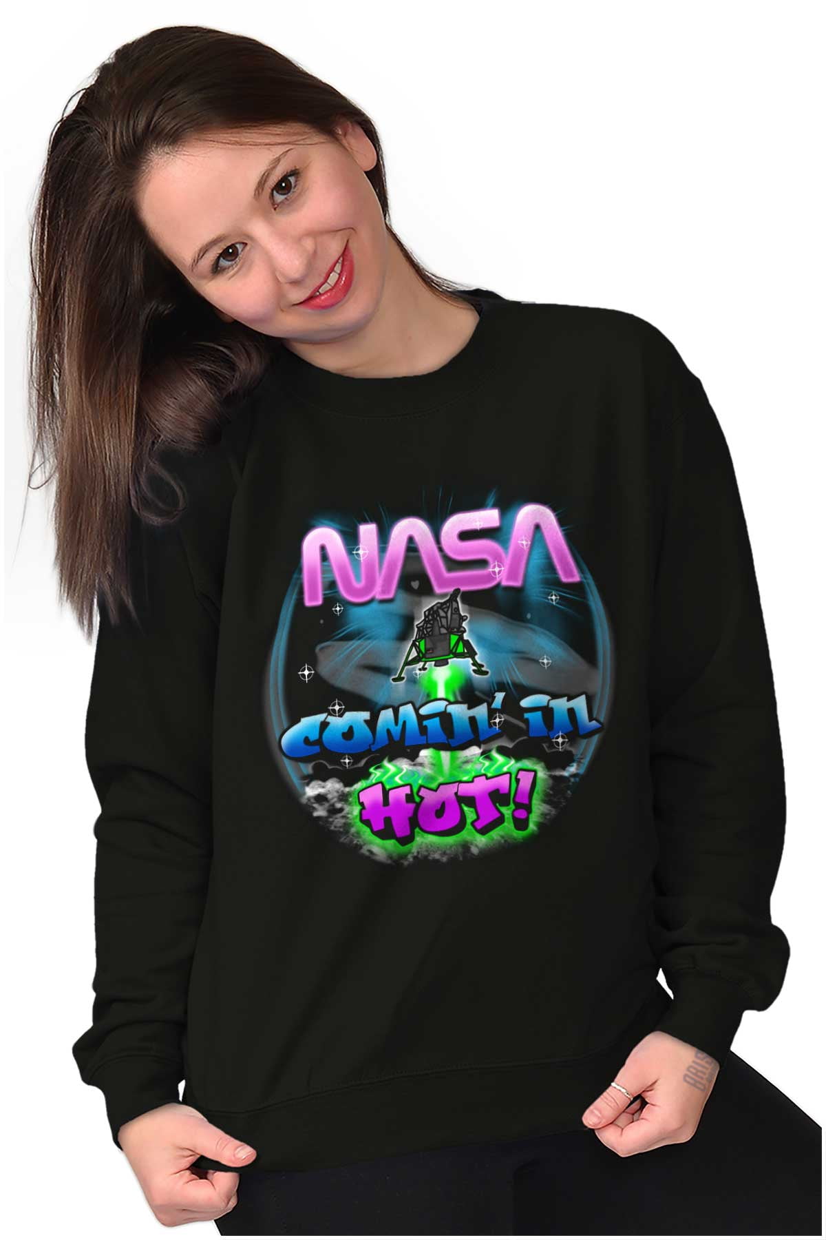 Airbrushed Space NASA Comin in Hot Sweatshirt for Men or Women Brisco ...