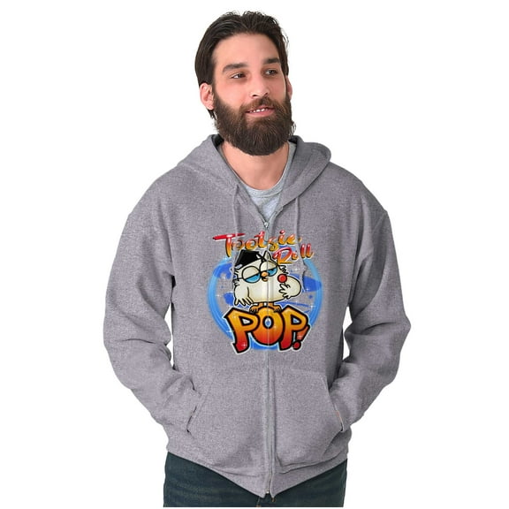 Airbrushed Tootsie Roll Pop Mascot Unisex Plus Size Zip Hoodie Brisco Brands 4X