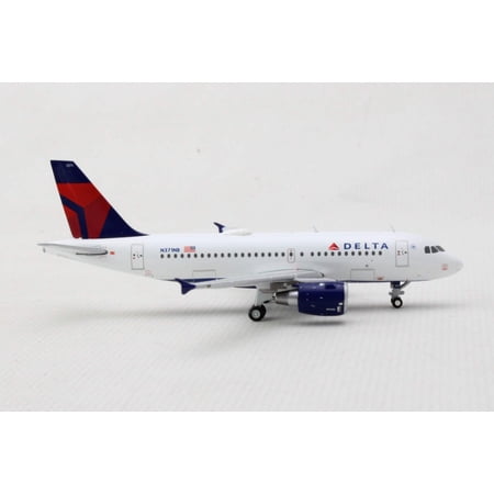 Airbus A319 Commercial Aircraft "Delta Air Lines" White with Blue and Red Tail 1/400 Diecast Model Airplane by GeminiJets