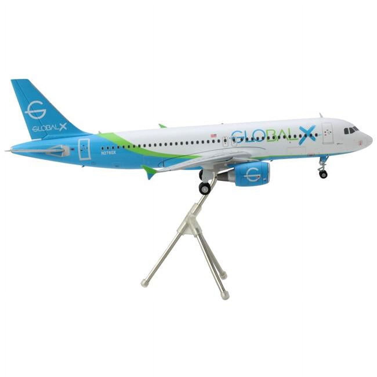 Airbus A320 White with Blue and Green Tail Diecast Model Airplane