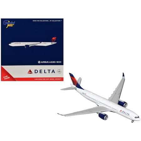 Airbus A330-900 Commercial Aircraft "Delta Air Lines" (N408DX) White with Red and Blue Tail 1/400 Diecast Model by GeminiJets