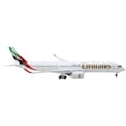 thumbnail image 1 of Airbus A350-900 Commercial Aircraft "Emirates Airlines" White with Striped Tail 1/400 Diecast Model Airplane by GeminiJets, 1 of 2