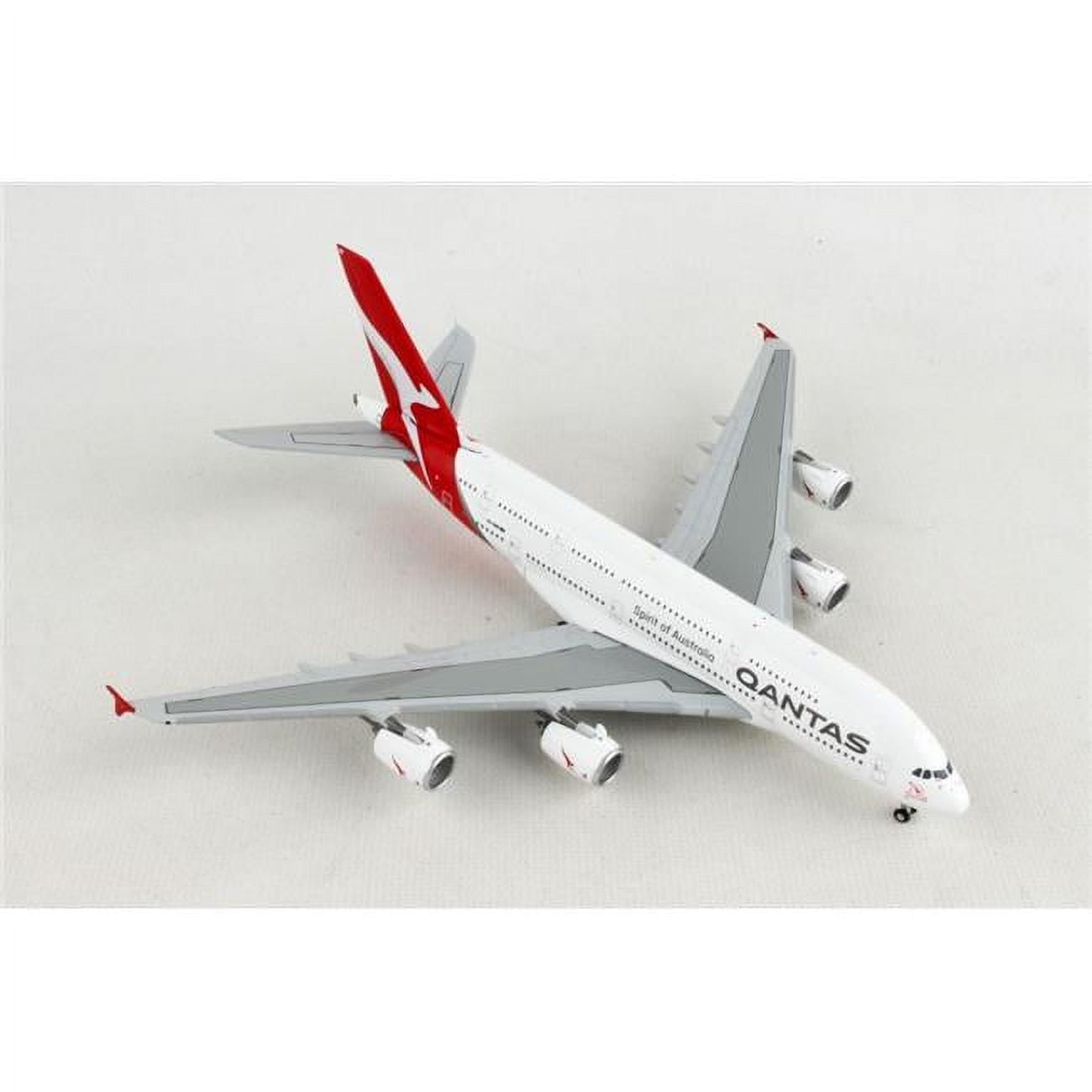 Airbus A380 Commercial Aircraft Qantas Airways White and Gray with Red ...