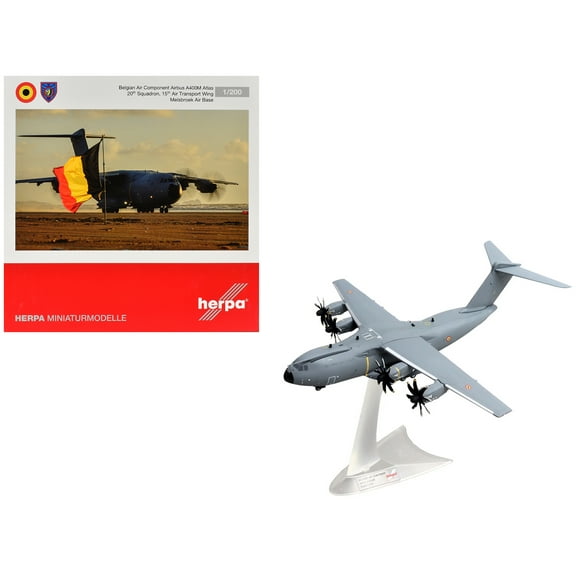 Airbus A400M Atlas Transport Aircraft "Melsbroek Air Base" Belgian Air Component 1/200 Diecast Model by GeminiJets