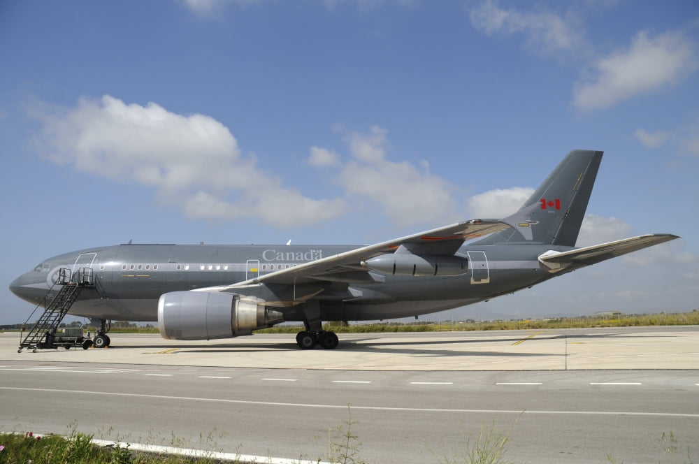 Airbus CC-150 Polaris tanker aircraft of the Royal Canadian Air Force Canvas Art - Riccardo NiccoliStocktrek Images (34 x 23)