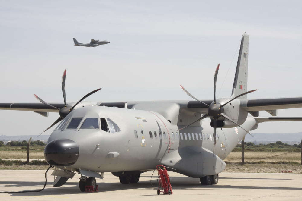 Airbus Military C-295M of the Portuguese Air Force Canvas Art - Timm ZiegenthalerStocktrek Images (18 x 12)