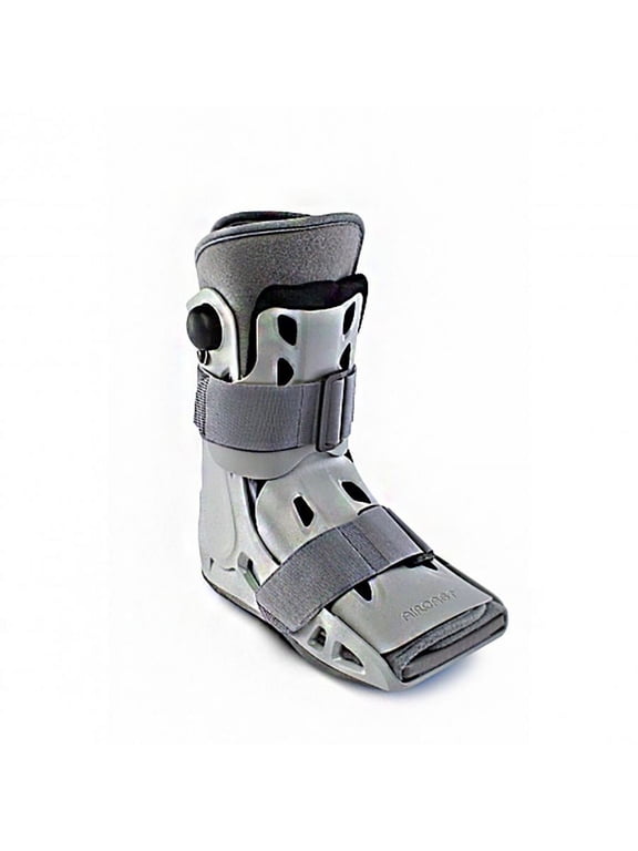 AirSelect Short Walker Boot, Hook & Loop Closure, Left/Right Foot, Large (Male 10-13/Female 11-15), Gray/White, 1 Count