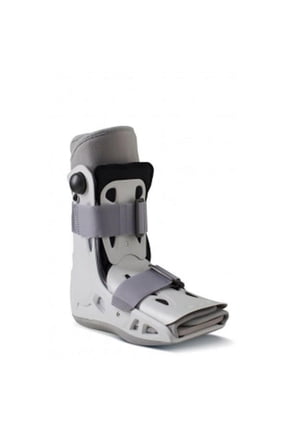 AirSelect Short Walker Boot, Hook & Loop Closure, Left/Right Foot, Medium (Male 7-10/Female 8-11), Gray/White, 1 Count