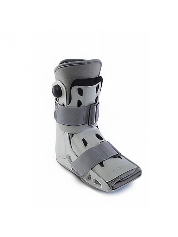 AirSelect Short Walker Boot, Hook & Loop Closure, Left/Right Foot, Small (Male 4-7/Female 5-8), Gray/White, 1 Count