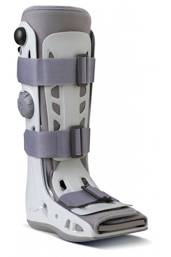 AirSelect Standard Walker Boot, Hook & Loop Closure, Left/Right Foot, Small (Male 4-7/Female 5-8), Gray/White, 1 Count
