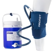 Aircast Cryo/Cuff System, Combines Focused Compression with Cold Therapy to Provide Optimal Control of Swelling to Minimze Hemathrosis, Edema, and Pain, Complete System with Medium Knee Cuff