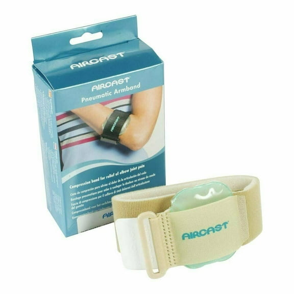 Aircast Pneumatic Armb& Tennis Elbow Support Strap, Black, 1 ct