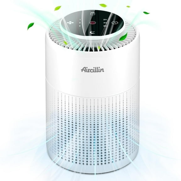 Aircillin AP070B HEPA Air Purifier for Rooms up to 765 Sq ft, White, 1-Pack