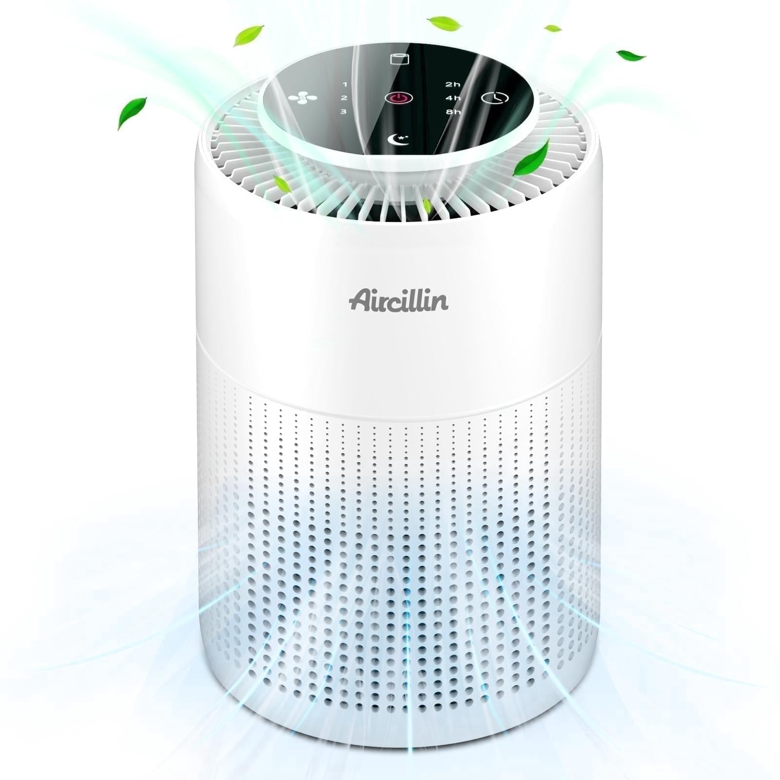 Aircillin AP070B HEPA Air Purifier for Rooms up to 765 Sq ft, White, 1 ...