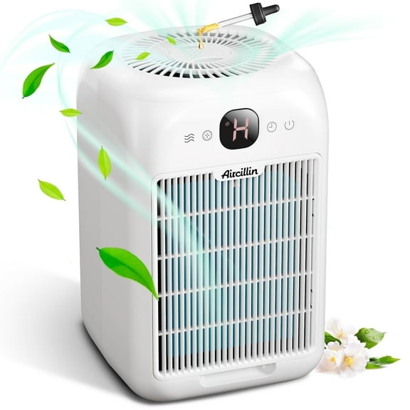 Aircillin AP1501 Quiet Air Purifier 908 Sq ft, HEPA Filter, White
