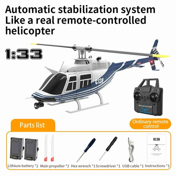 Aircraft 2.4GHz Remote Control Helicopter 4CH Single Propeller Helicopter With Function One Click Roll Takeoff And Landing Six Axis Gyroscope Stabilization