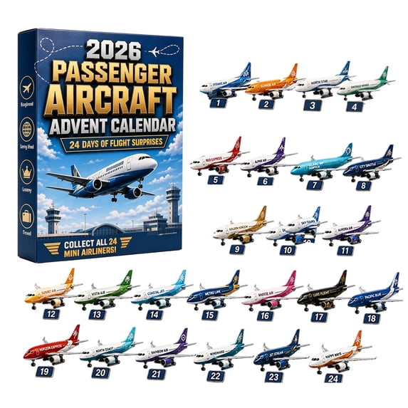 Plane Box Ing Aircraft Advent Calendar 2026, 2D Airplane Toy 24 Days of Flight ...