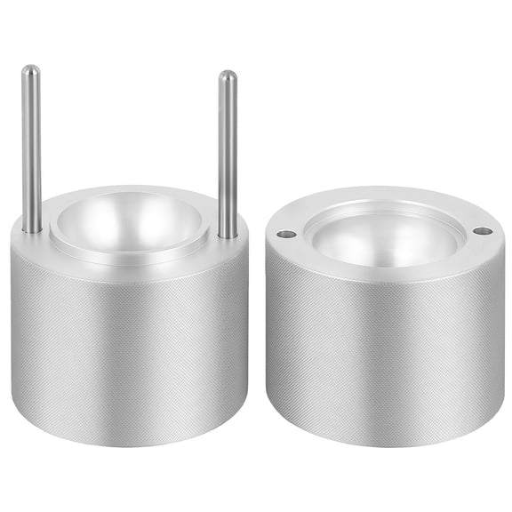 Aircraft Aluminum 2.4 Inch Ice Ball Press Kit for 60mm Ice Sphere with Tong and Drip Tray for Whiskey Cocktail Bourbon Scotch Party Holiday Silver