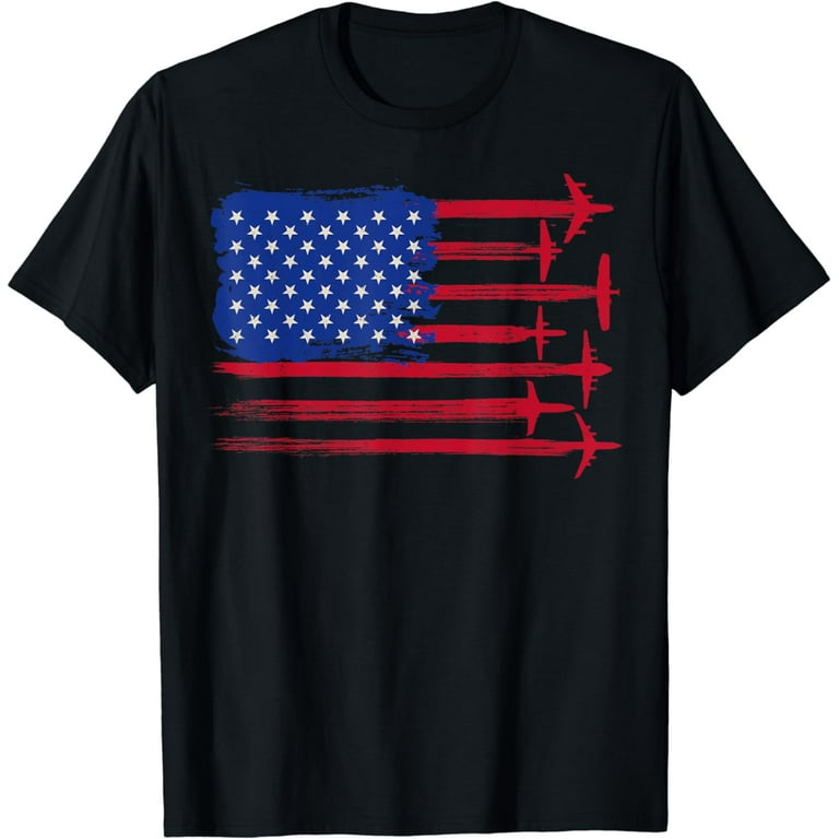 Usa Vintage American Flag Funny Airplane T Shirt Usa Vintage American Flag Funny Airplane T Shirt