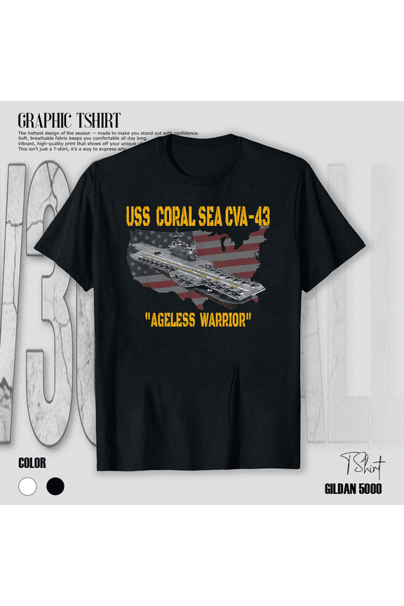 Aircraft Carrier Naval Veteran Tribute USS Ship Graphic Unisex T-Shirt V14224, up to Size 5XL