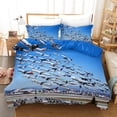 thumbnail image 1 of Aircraft Duvet Cover Flying Plane Bedding Set For Kids Boys Girl Polyester Airplane Print Comforter, 1 of 5