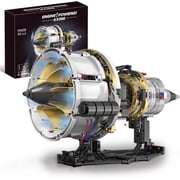 Aircraft Engine Building Kit, Mechanical Aviation Turbojet Engine Model Kit That Runs, Collectible Blocks Kit