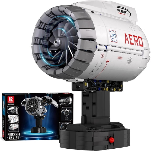 Aircraft Engine Building Sets, Engine Model Kit That Works, Model Engine Kit for Adults with Motor 33019, STEM Mechanic Engineering Model Construction Toys for 14+ (1813 PCS)