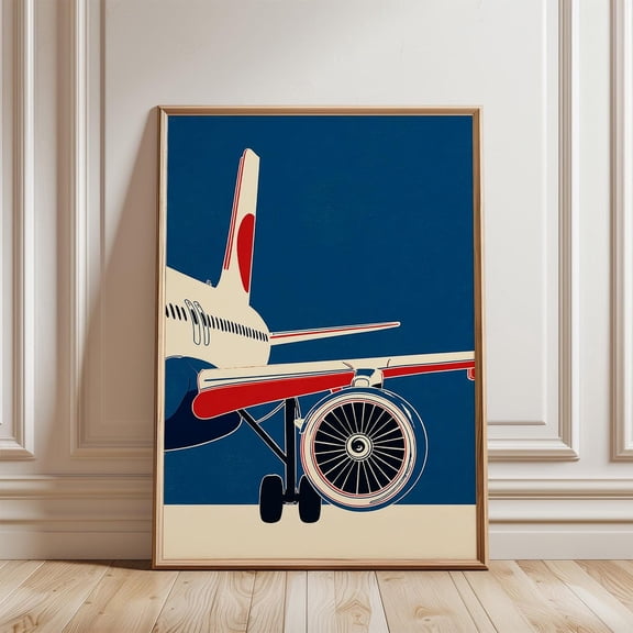 Aircraft Engine Jet Wing Poster Unframed Paper Print