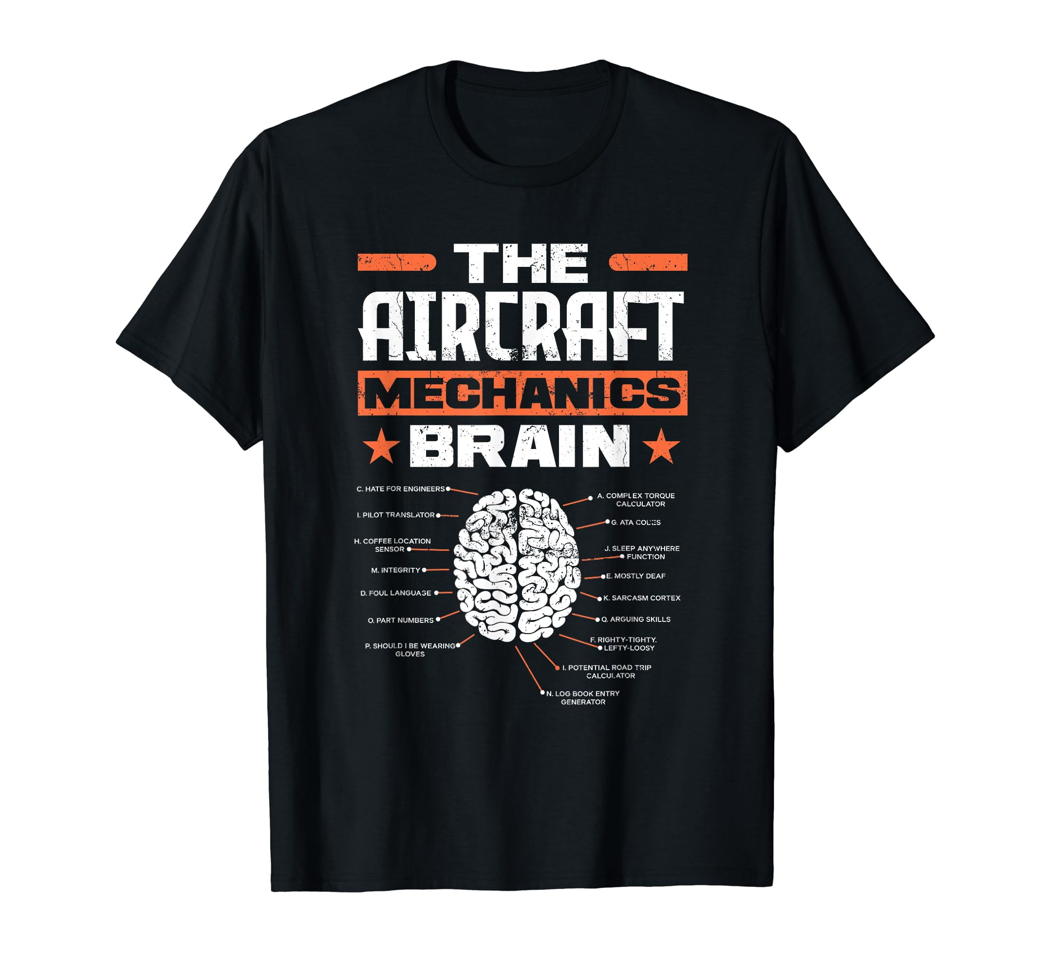 Aircraft Mechanics Brain Aviation Funny Aircraft Mechanic T-Shirt ...