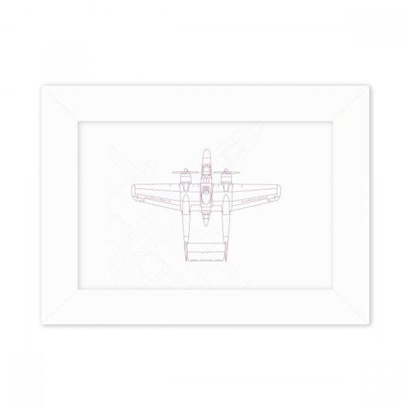 Aircraft Military Technology Photo Mount Frame Picture Art Painting Desktop 5x7 inch