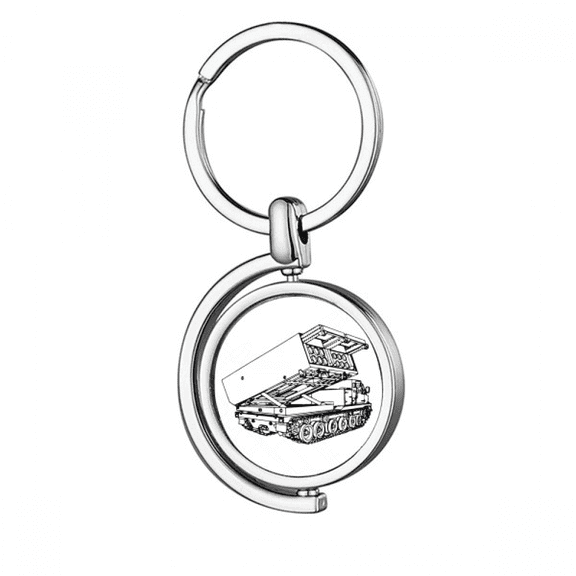 Aircraft Missile Technology Rotating Keychain Metal Keyring Holder